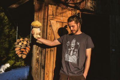 Moment of Bliss Energetic T-shirt / Organic Cotton / Wearable Art